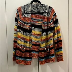 Striped Multicolor Women's Cardigan